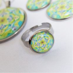 Mandala, Ring, Edelstahl, Kreatives Entfalten, Monika Lödler, handmade