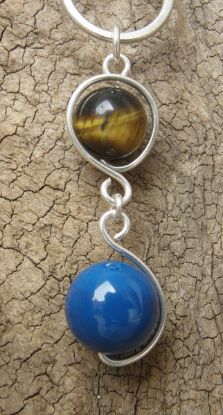 Bild von Energetische Duos, Kettenanhänger mit Tigerauge und Achat