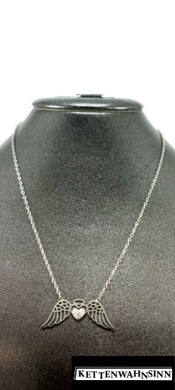 Bild von  Edelstahlkette in Silber mit Schutzengel