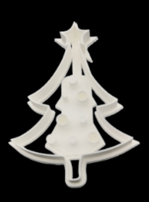 Bild von Christbaum mit Kugeln Keksausstecher