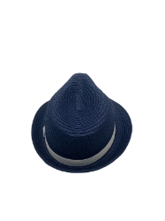 Picture of  Kinder Papierhut - Blau mit weißem Band 