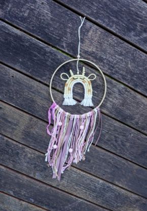 Picture of Makramee Traumfänger GiRAFFE (rosa) - ENE24