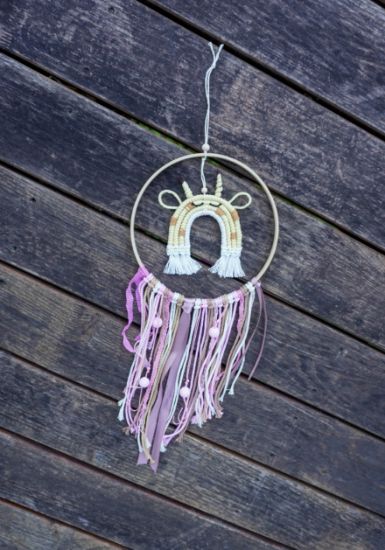 Picture of Makramee Traumfänger GiRAFFE (rosa) - ENE24