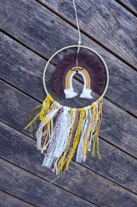 Picture of Makramee Traumfänger LÖWE (gelb) - ENE24