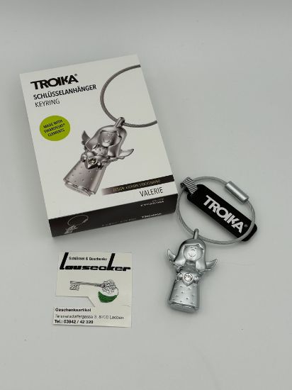 Bild von Schlüsselanhänger Schutzengel Valerie Troika mit Swarovski Stein