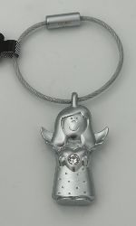 Bild von Schlüsselanhänger Schutzengel Valerie Troika mit Swarovski Stein