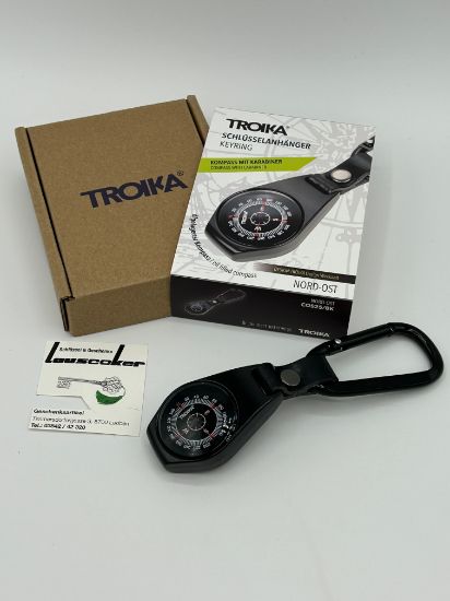 Bild von Kompass mit Karabiner Schlüsselanhänger Troika