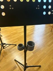 Bild von Mundstückhalter für 4 Mundstücke, 1 Schalldämpfer und Getränkehalter