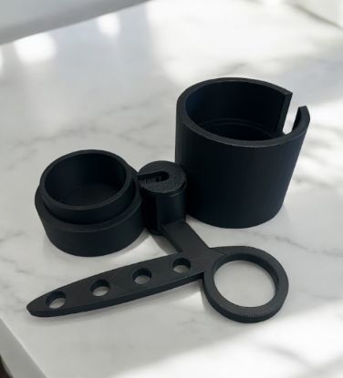 Bild von Mundstückhalter für 4 Mundstücke, 1 Schalldämpfer und Getränkehalter