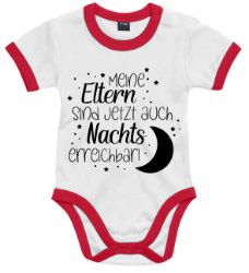 Bild von Lustiger Babybody „Meine Eltern sind jetzt auch nachts erreichbar!“