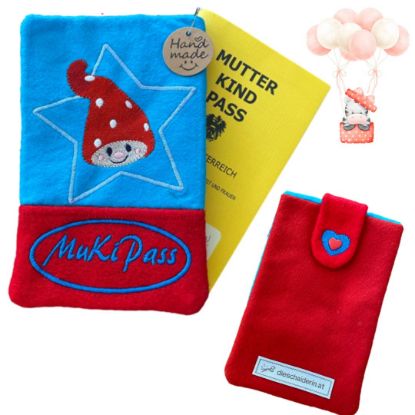 Bild von Filz-Einsteckhülle „Zwergenstern“ – farbenfroh, fröhlich & handgemacht