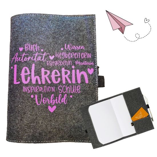 Bild von Notizbuchhülle Für Lehrerinnen mit Herz ❤️