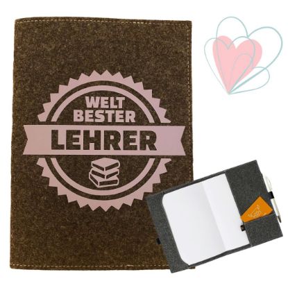 Bild von „Weltbester Lehrer“-Notizbuchhülle