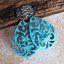 Bild von Ornament-Ohrstecker - Tropfenform aus Resin - blue atoll