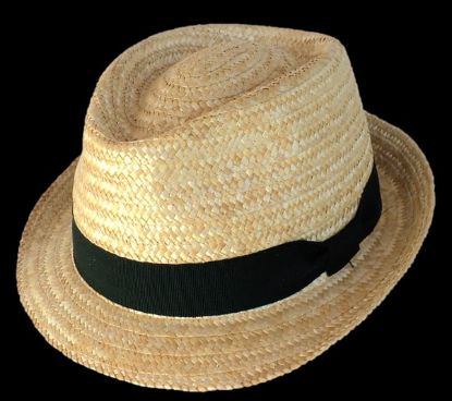 Picture of Bortenstroh mit schwarzem Band